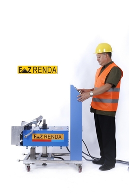 Système de positionnement automatique de mur de mortier de machine interne bleue et blanche de rendu